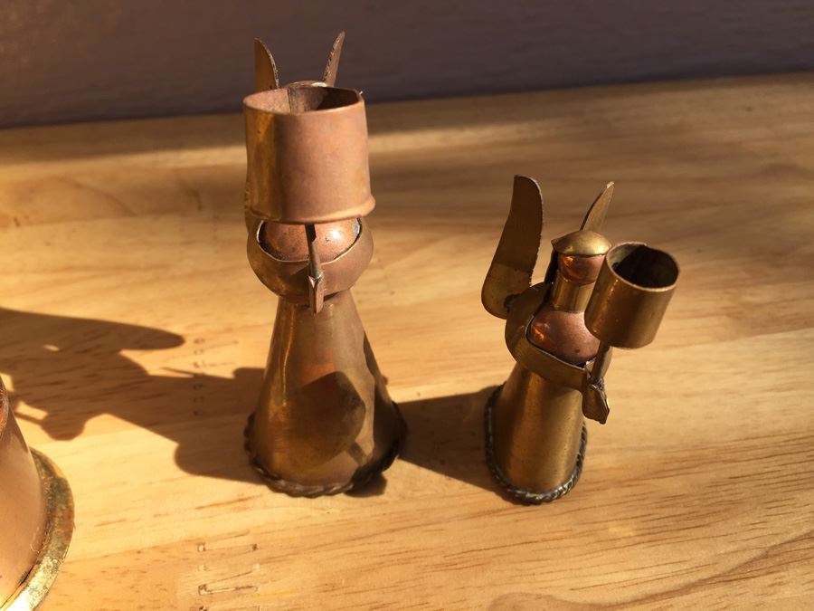 Brass Elephants, Candle Holders And Stamp Roll [Photo 6]