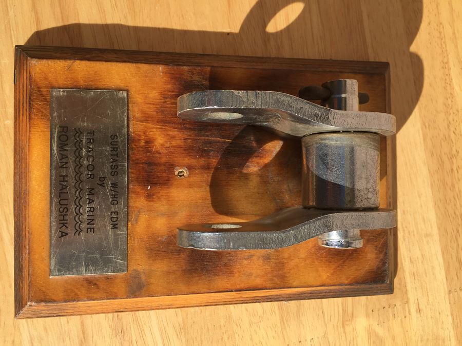 Tracor Marine Award Plaque Believed To Be Part Of Submarine