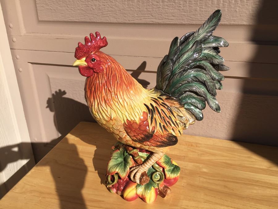 Large Fitz And Floyd Ceramic Rooster