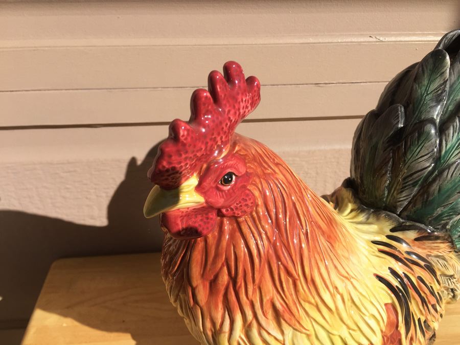 Large Fitz And Floyd Ceramic Rooster [Photo 4]