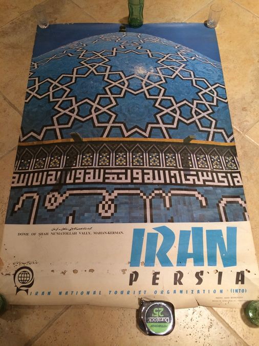 Original Vintage Iran Persia Travel Poster