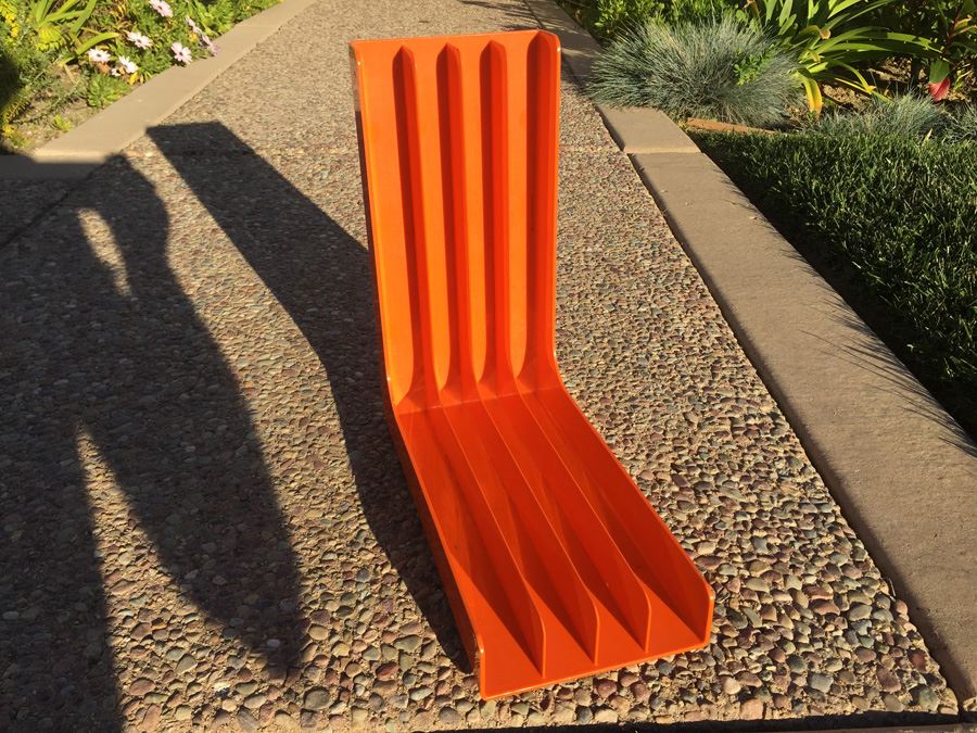 Orange Mid Century Modern Vinyl LP Record File Organizer Gustavsberg Sweden Design Attributed To Sven-Eric Juhlin [Photo 4]