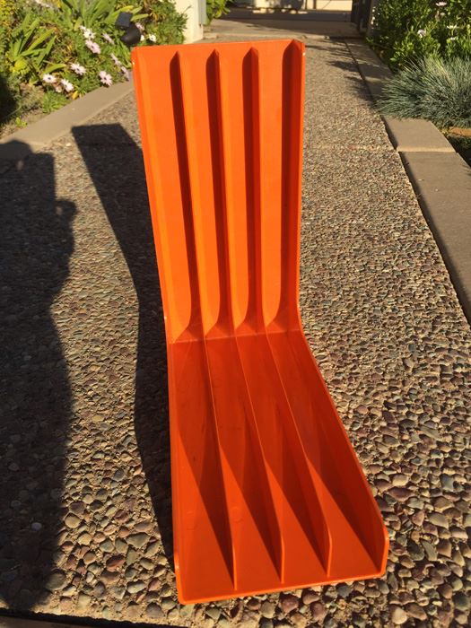 Orange Mid Century Modern Vinyl LP Record File Organizer Gustavsberg Sweden Design Attributed To Sven-Eric Juhlin [Photo 5]