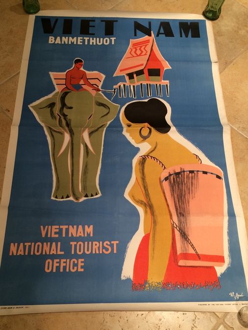 Original Vintage Vietnam Travel Poster - 1960