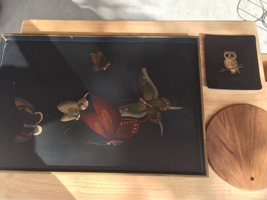 Tray Lot Butterflies Owl Dansk [Photo 5]