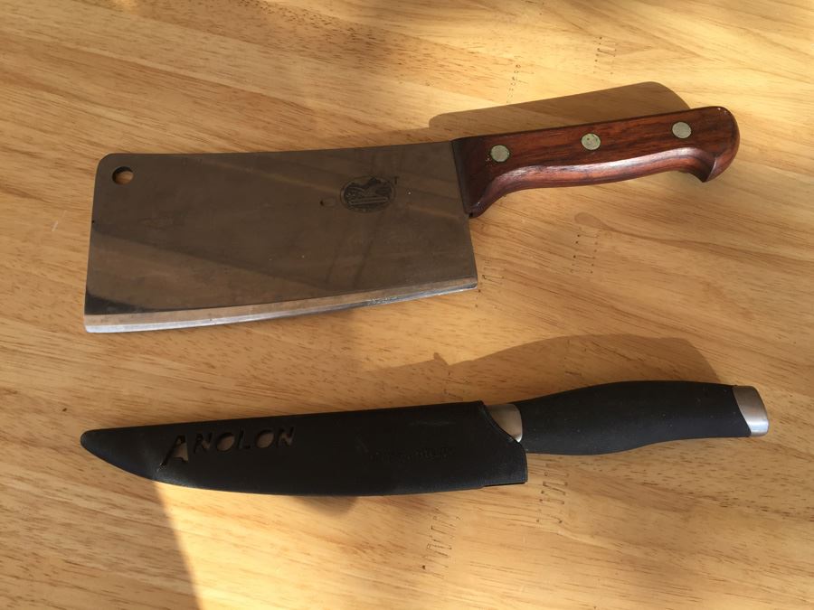 Large Victorinox Stainless Steel Switzerland Knife And Anolon Knife