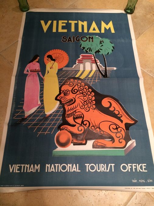 Original Vintage Vietnam Travel Poster - 1960
