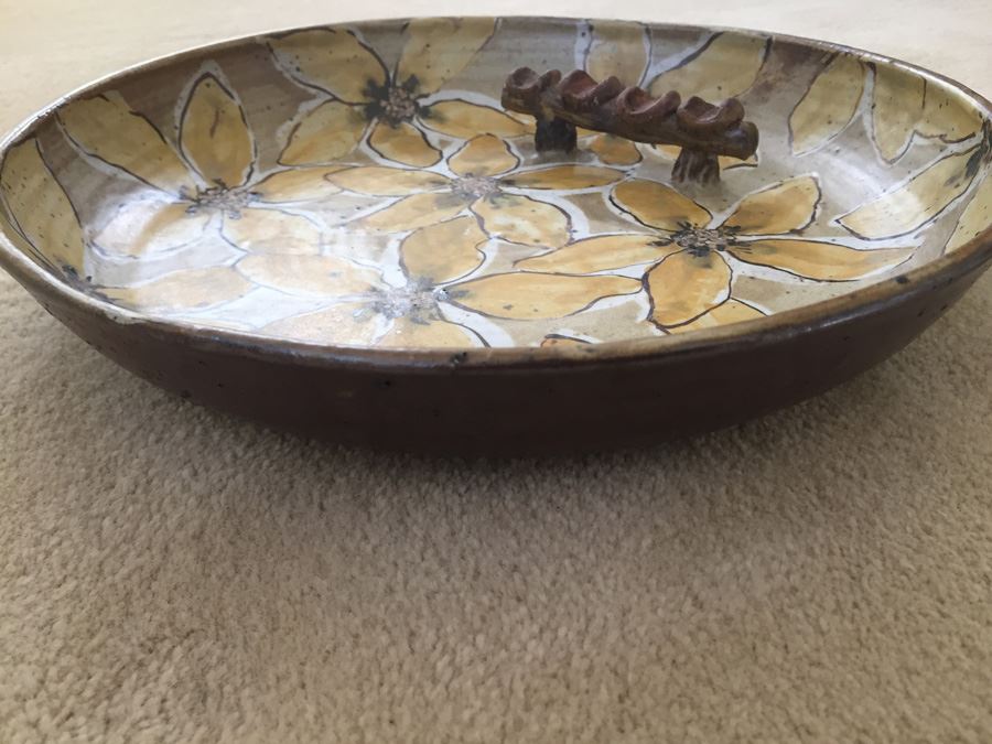 Retro 70s Hand Made Pottery Ashtray Signed And California Pottery [Photo 6]