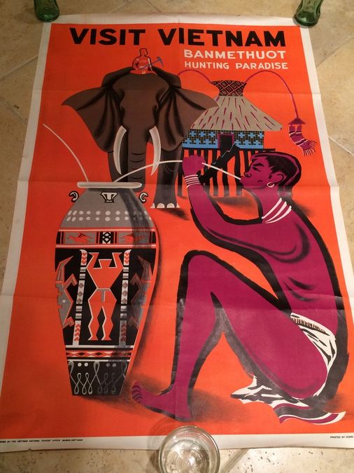Original Vintage Vietnam Travel Poster - 1960