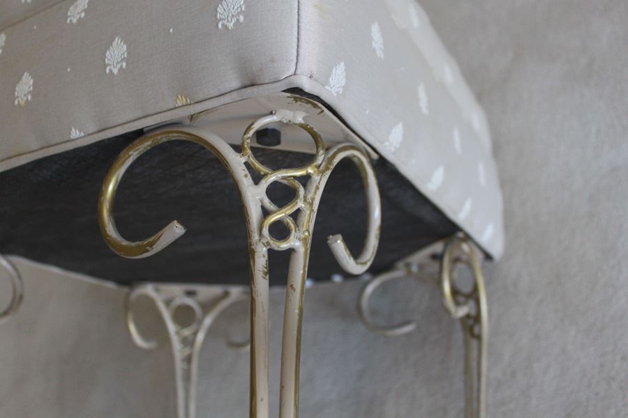 Upholstered Metal Stool Needs To Be Reupholstered [Photo 3]