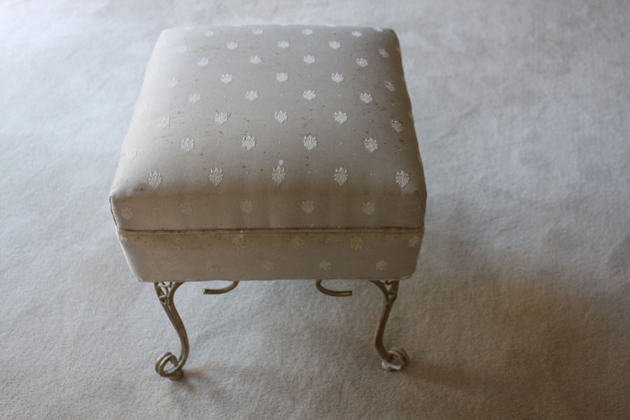 Upholstered Metal Stool Needs To Be Reupholstered
