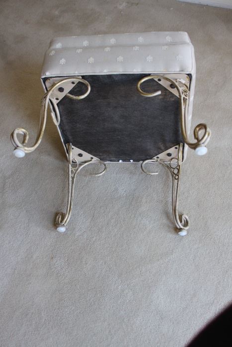 Upholstered Metal Stool Needs To Be Reupholstered [Photo 2]