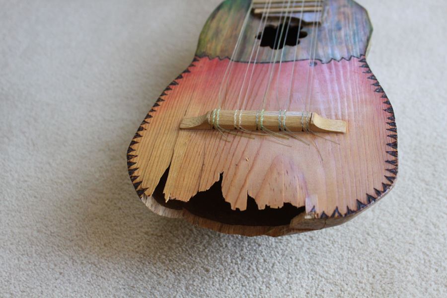 Hand Carved Ukelele - Note Damage To Bottom [Photo 2]