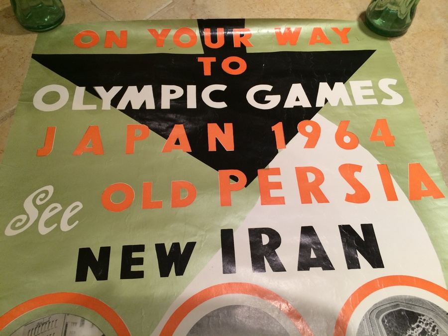 Original Vintage Iran Olympic Travel Poster [Photo 3]