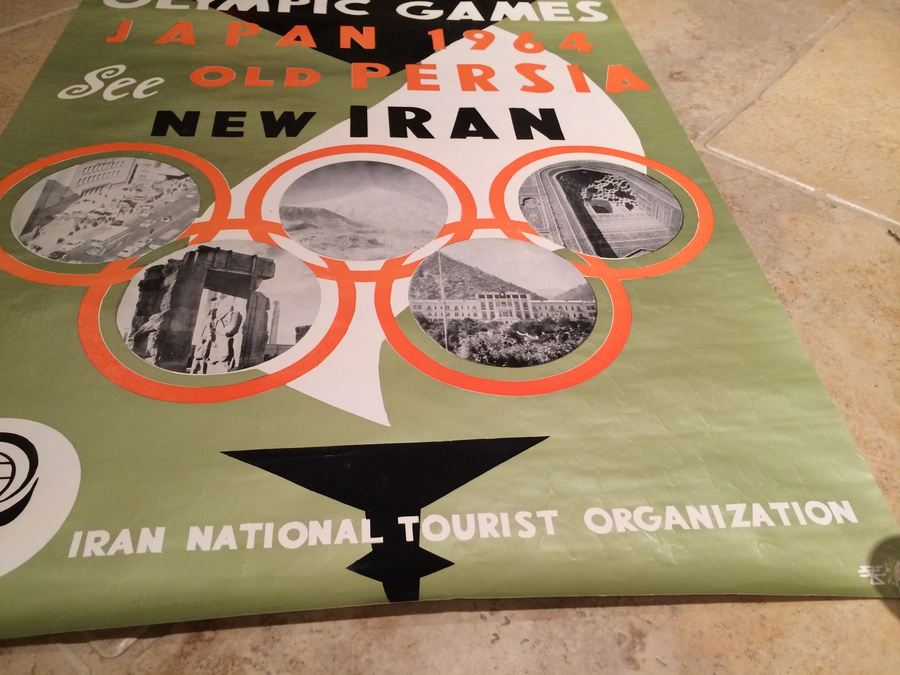 Original Vintage Iran Olympic Travel Poster [Photo 4]