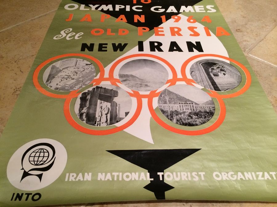 Original Vintage Iran Olympic Travel Poster [Photo 5]