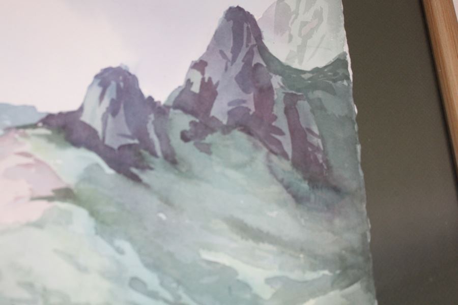 Original Framed Watercolor Signed By Jorge Imana Garron [Photo 5]