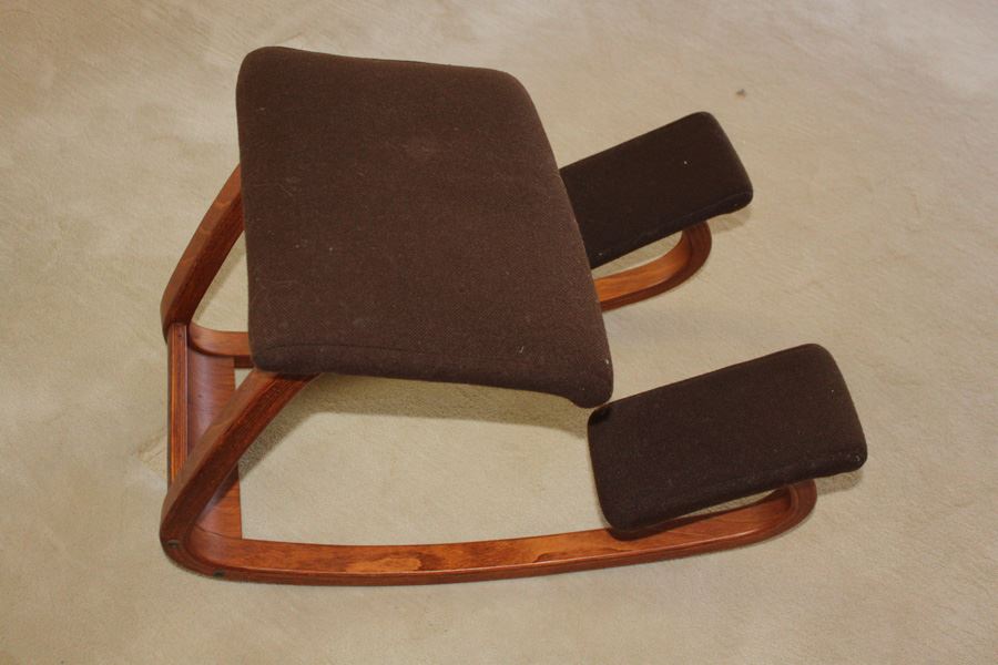 Balans Variable Chair (Norway Designed By Peter Opsvik) And Small Desk On Casters - Chair Retails for $425 [Photo 4]