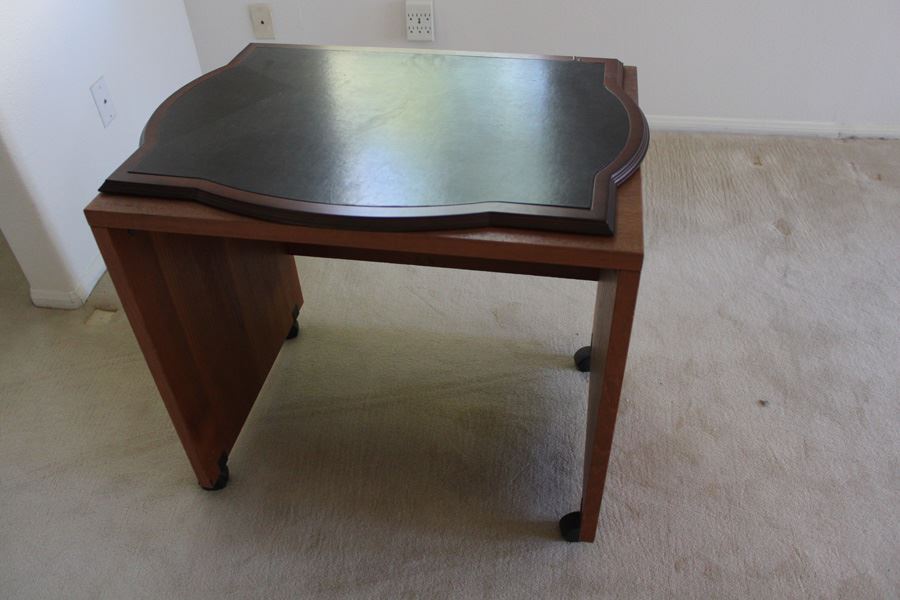 Small Desk On Casters With Bombay Executive Desk Pad [Photo 1]