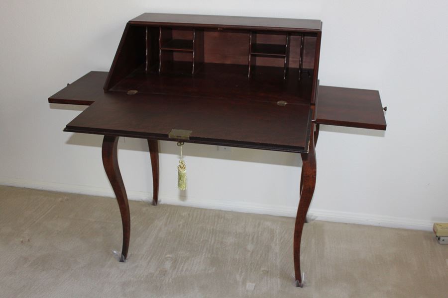 Bombay Secretary Desk With Bombay Rush Seat Chair [Photo 14]