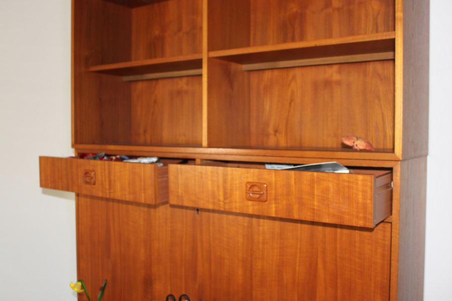 Danish Desk With Hutch Note Damage On Right In Photo Have Key [Photo 2]