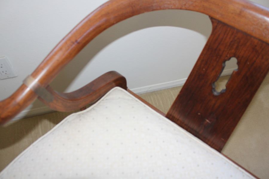 Stylish Bent Wood Designer Chair With Brass Accents [Photo 8]