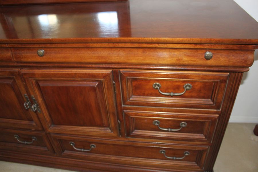 Wooden Dresser With Mirror [Photo 2]