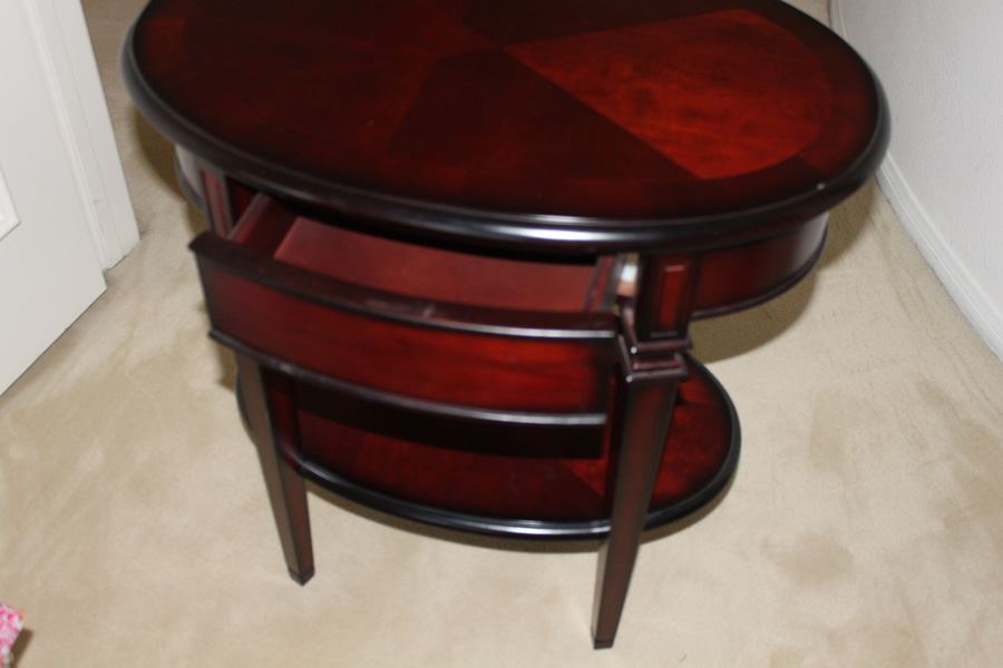 Two-Tier Side Table With Drawer [Photo 2]