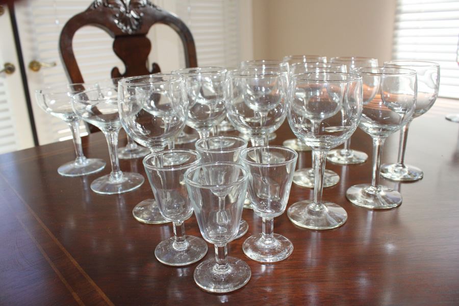 Glass Stemware Lot