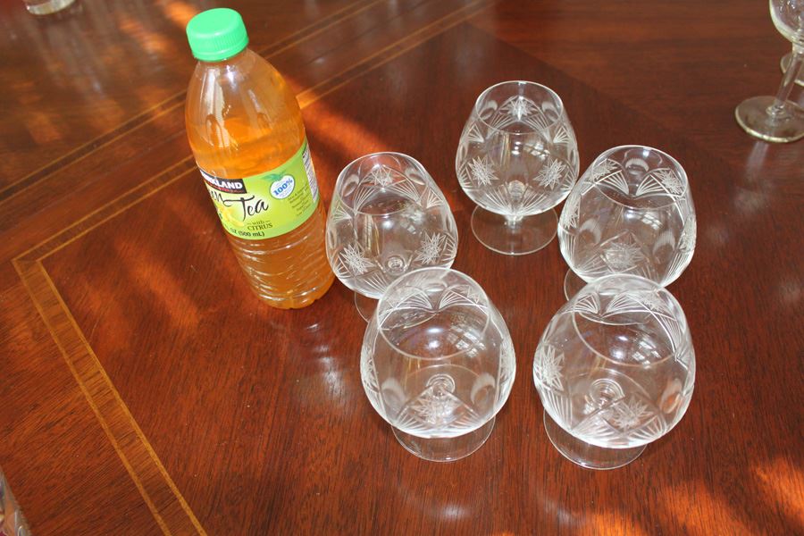 (5) Cut Stemware Lot [Photo 1]