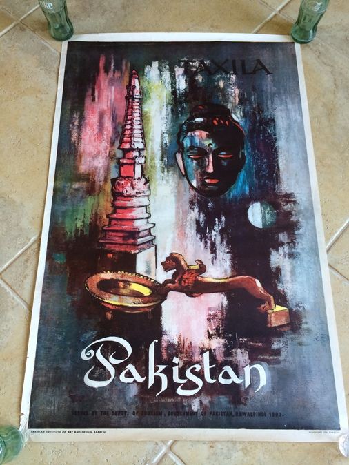 Original Vintage Pakistan Travel Poster