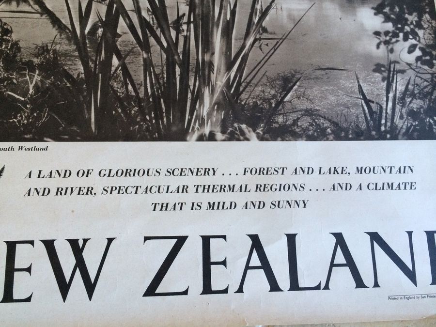 Original Vintage New Zealand Travel Poster [Photo 3]