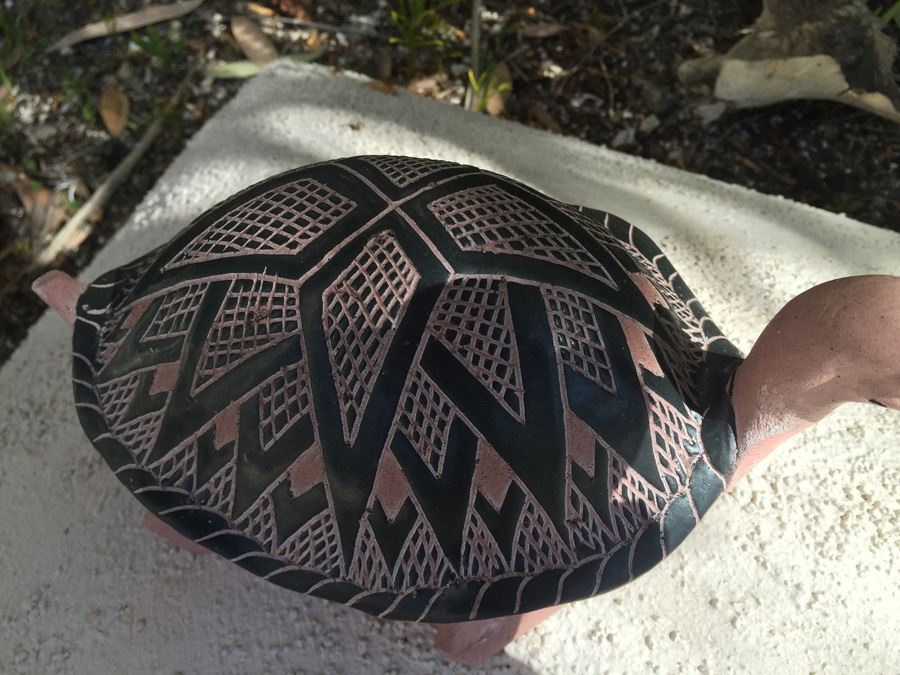 Turtle Pottery Signed Escuela De Pintura Durango [Photo 4]