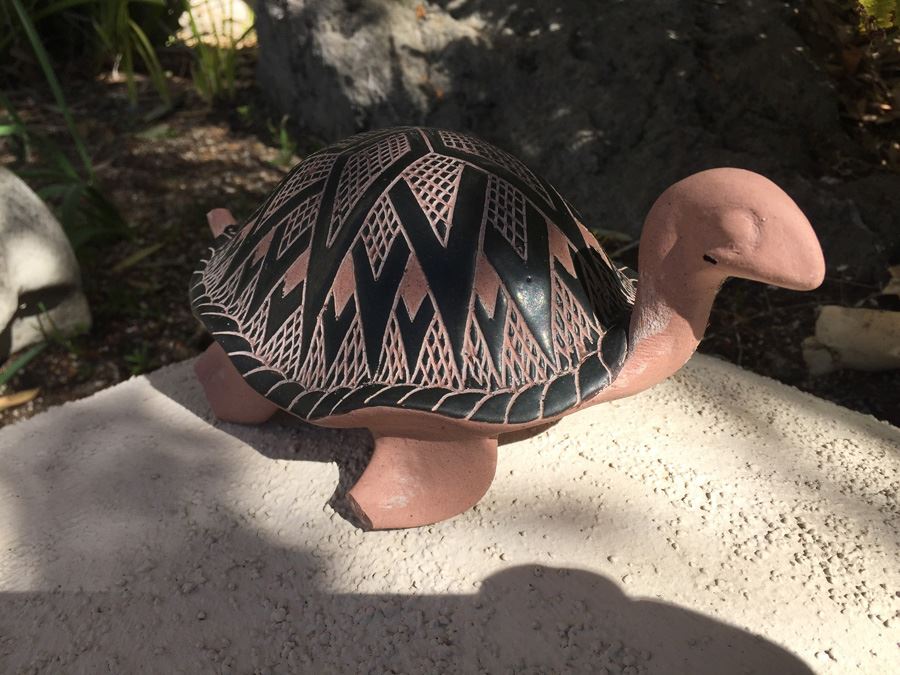 Turtle Pottery Signed Escuela De Pintura Durango [Photo 5]
