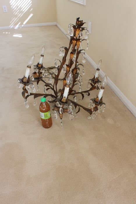 Large Italian Gilt Chandelier Must See In Person [Photo 11]