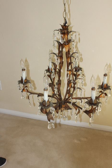 Large Italian Gilt Chandelier Must See In Person