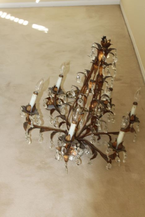 Large Italian Gilt Chandelier Must See In Person [Photo 13]