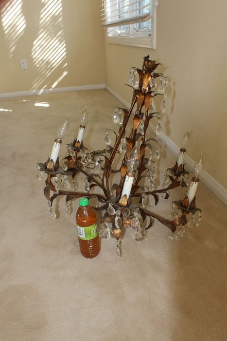 Large Italian Gilt Chandelier Must See In Person [Photo 10]