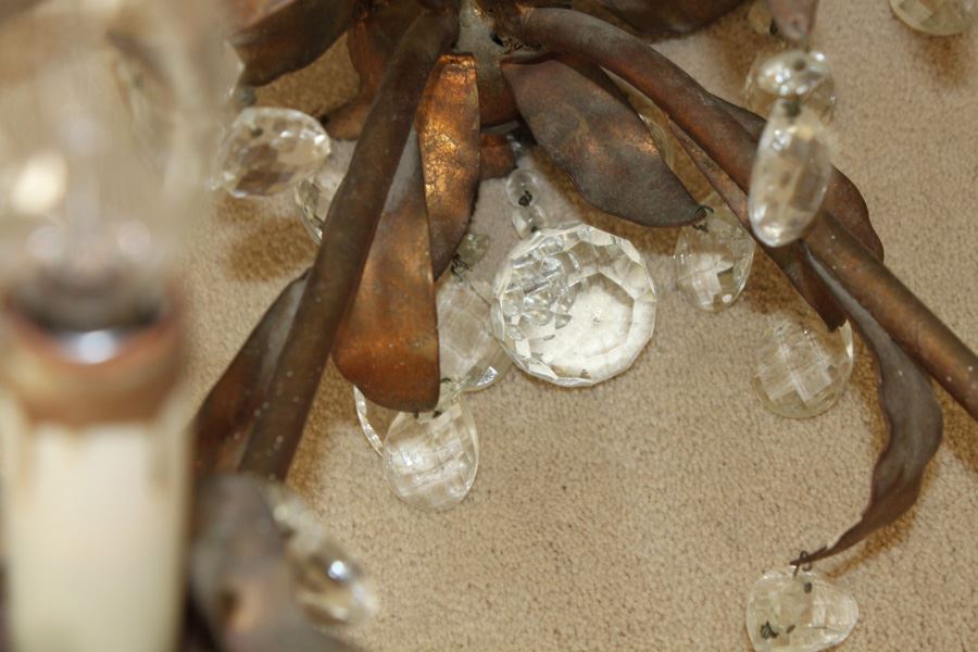 Large Italian Gilt Chandelier Must See In Person [Photo 7]