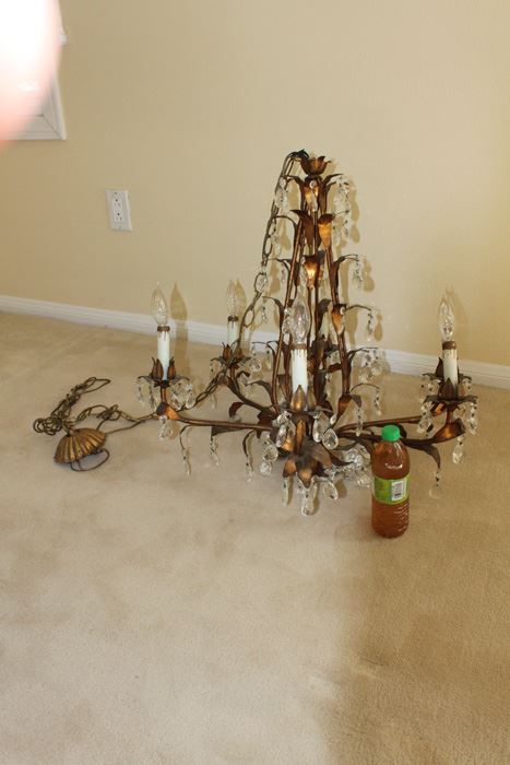 Large Italian Gilt Chandelier Must See In Person [Photo 9]