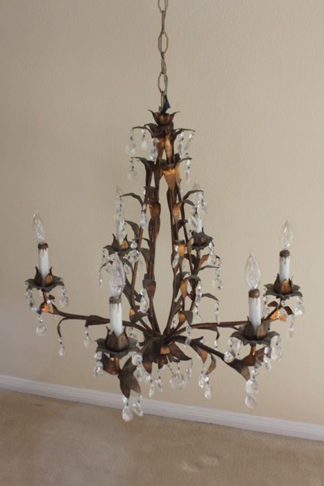 Large Italian Gilt Chandelier Must See In Person [Photo 6]
