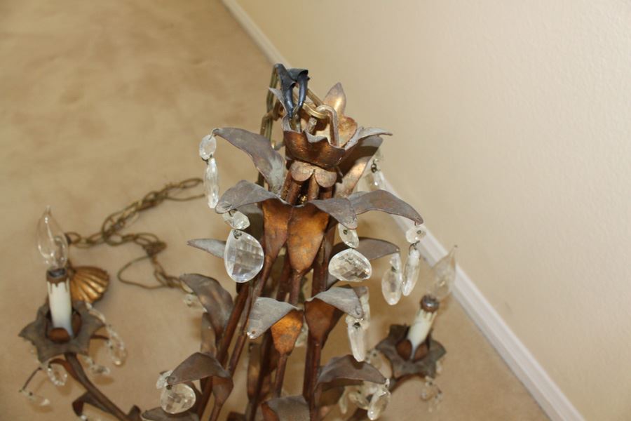 Large Italian Gilt Chandelier Must See In Person [Photo 12]