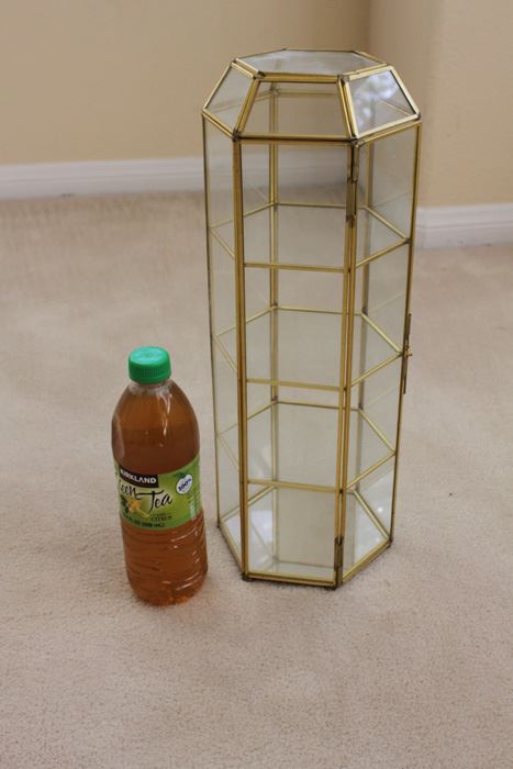Small Brass And Glass Display Cabinet
