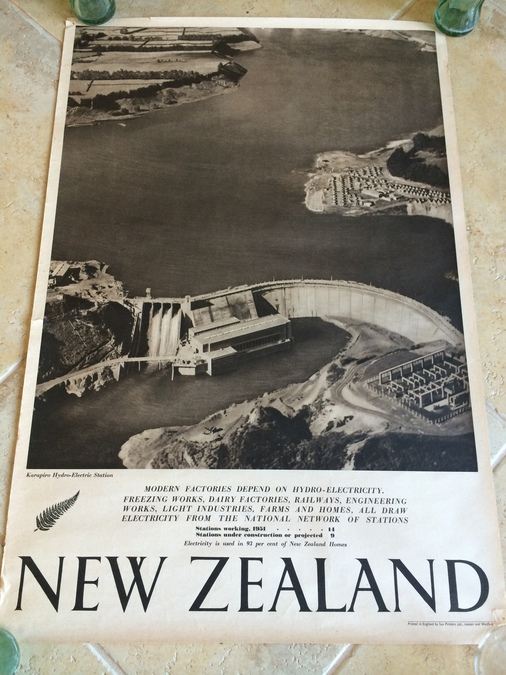 Original Vintage New Zealand Travel Poster [Photo 1]