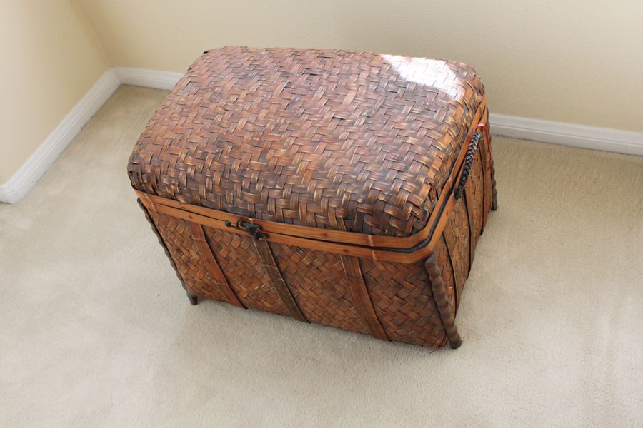 Woven Trunk With Pillows