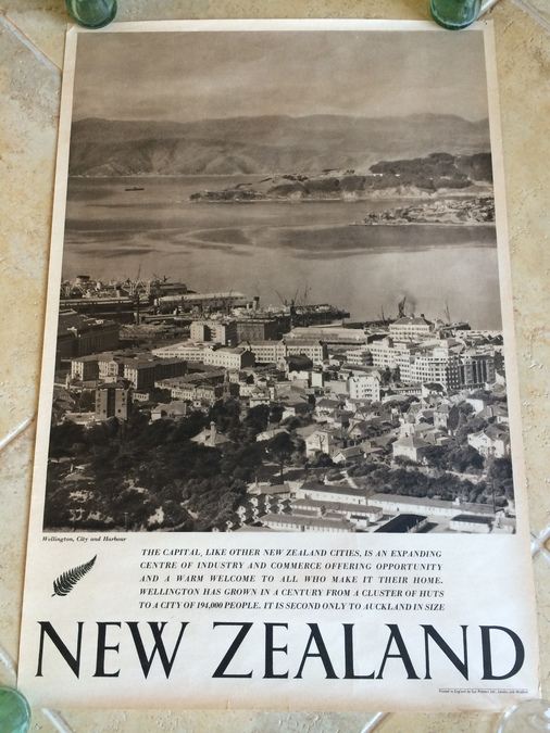 Original Vintage New Zealand Travel Poster [Photo 1]