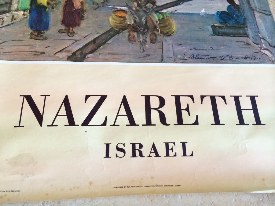 Original Vintage Nazareth Israel Travel Poster [Photo 8]