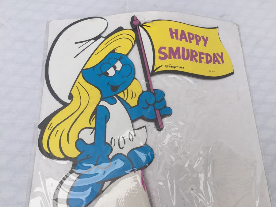 Smurfette Tissue Centerpiece Vintage 1982 Peyo [Photo 6]