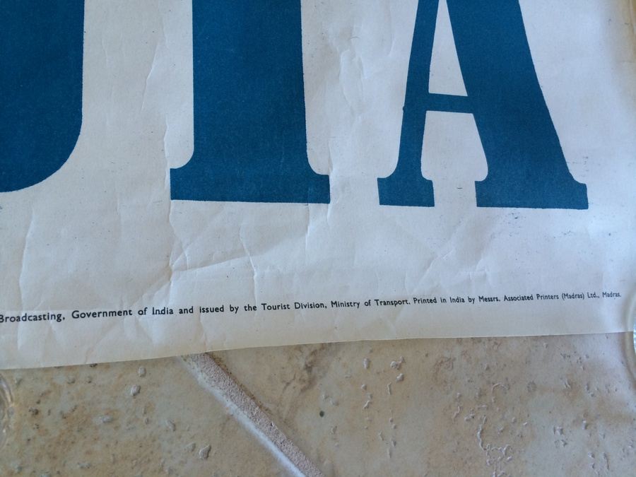 Original Vintage India Travel Poster [Photo 5]