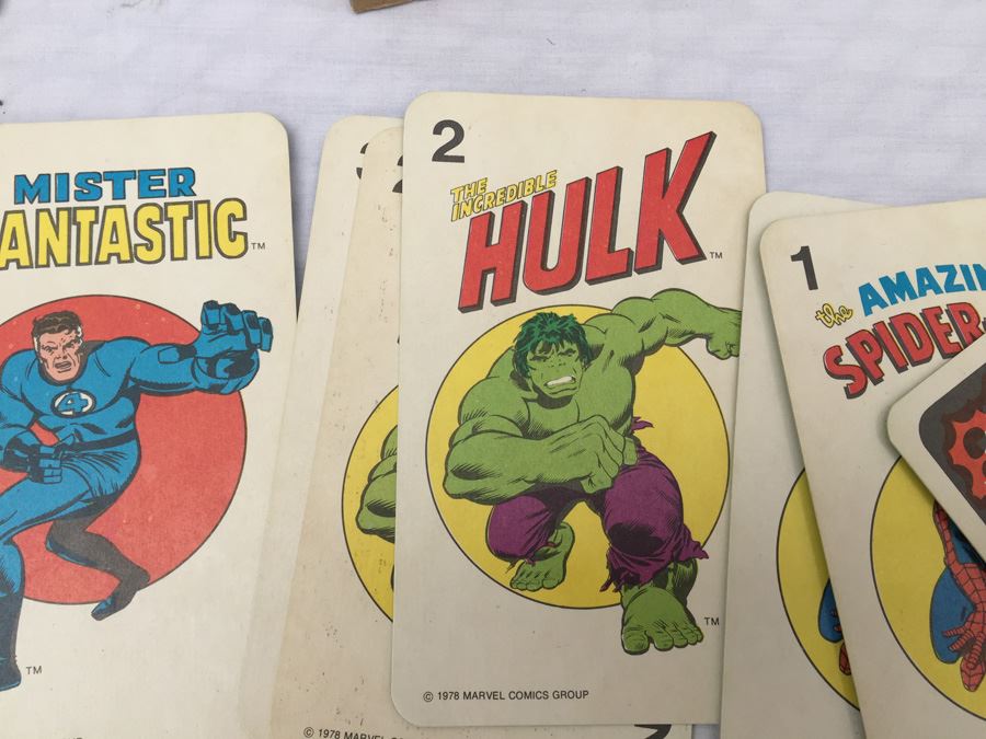Pair Of Marvel Comics Super-Heroes Card Game MB Jumbo Cards Vintage 1978 [Photo 18]